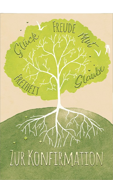 Goldbarrenset zur Konfirmation "Lebensbaum"