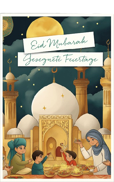 Goldbarrenset zum Eid al-Fitr "Gesegnete Feiertage"