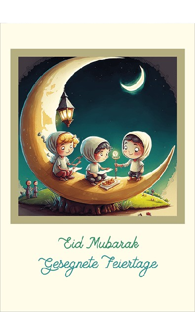 Goldbarrenset zum Eid al-Fitr "Halbmond"