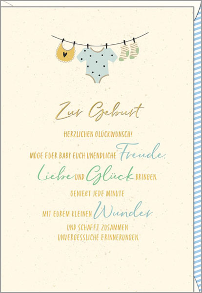 Goldbarrenset zur Geburt "Freude, Liebe und Glück"