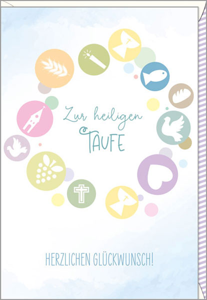 Goldbarrenset zur Taufe "Bunte Symbole"