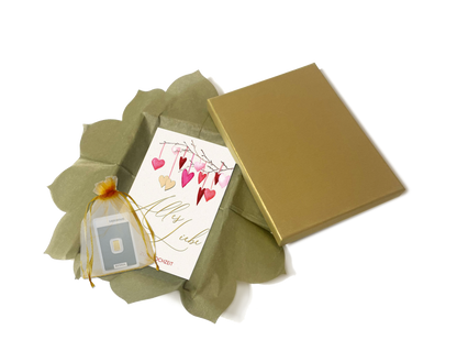 Goldbarrenset zur Hochzeit "Alles Liebe mit Herzen"